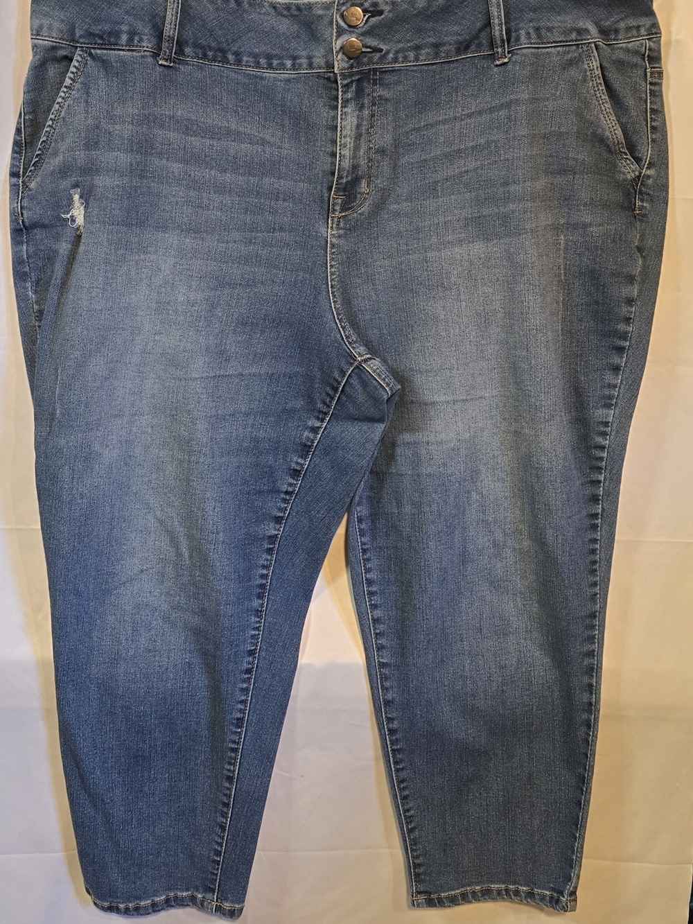 1822 Denim Plus-Size High-Rise Skinny Crop Jeans